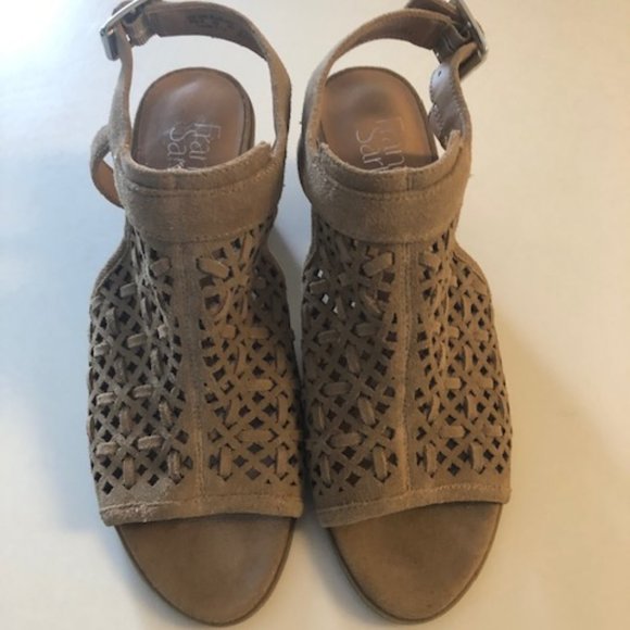 Franco Sarto tan suede open toe sandal - Picture 1 of 3